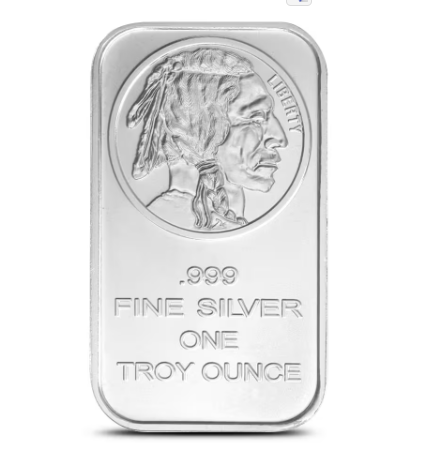 1 oz SilverTowne Buffalo Silver Bar (New)