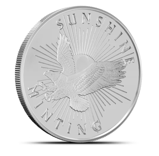 1 oz Sunshine Silver Round (New, MintMark SI)