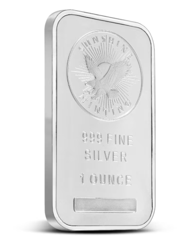 1 oz Sunshine Silver Bar (New, MintMark SI)