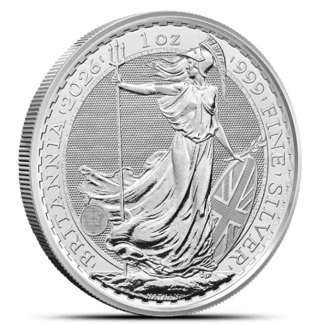 2026 1 oz British Silver Britannia Coin (BU)