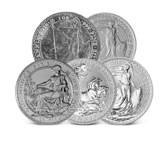 1 oz British Silver Britannia Coin (Random Year)