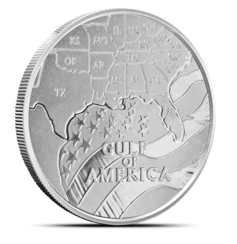 1 oz Gulf of America Commemorative Silver Round (New, Eagle Reverse)