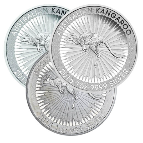 1 oz Australian Silver Kangaroo Coin (Random Year)