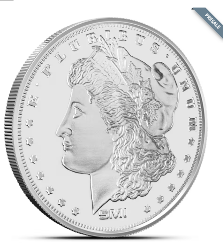 1 oz Sunshine Morgan Silver Round (New, MintMark SI)
